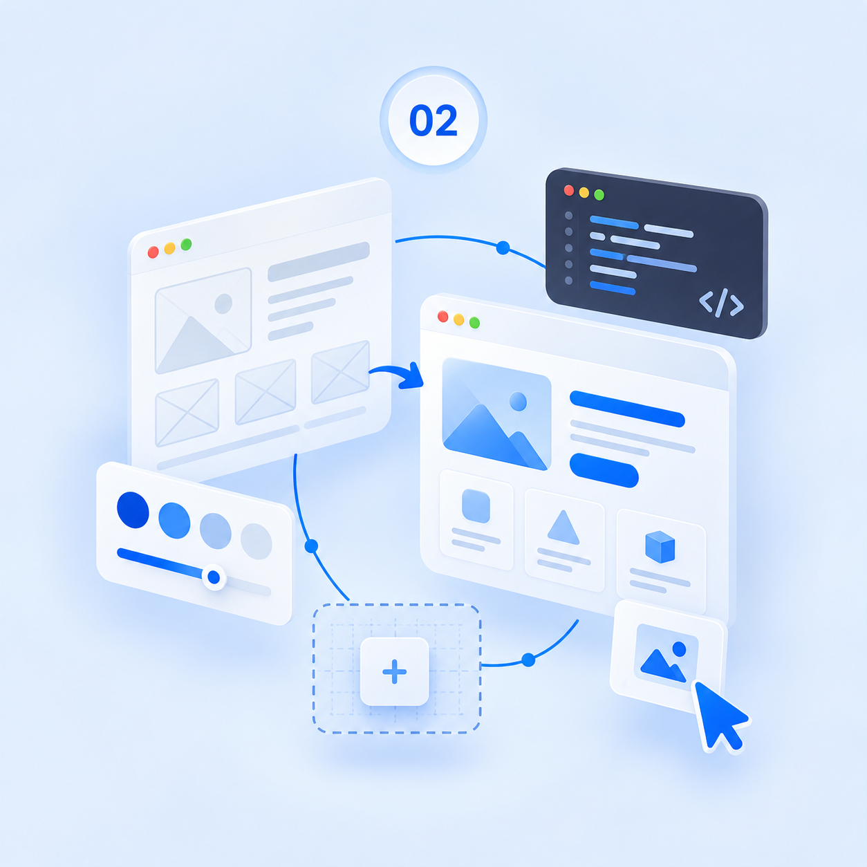02 — Tasarım ve geliştirme: taslaktan web sitesine